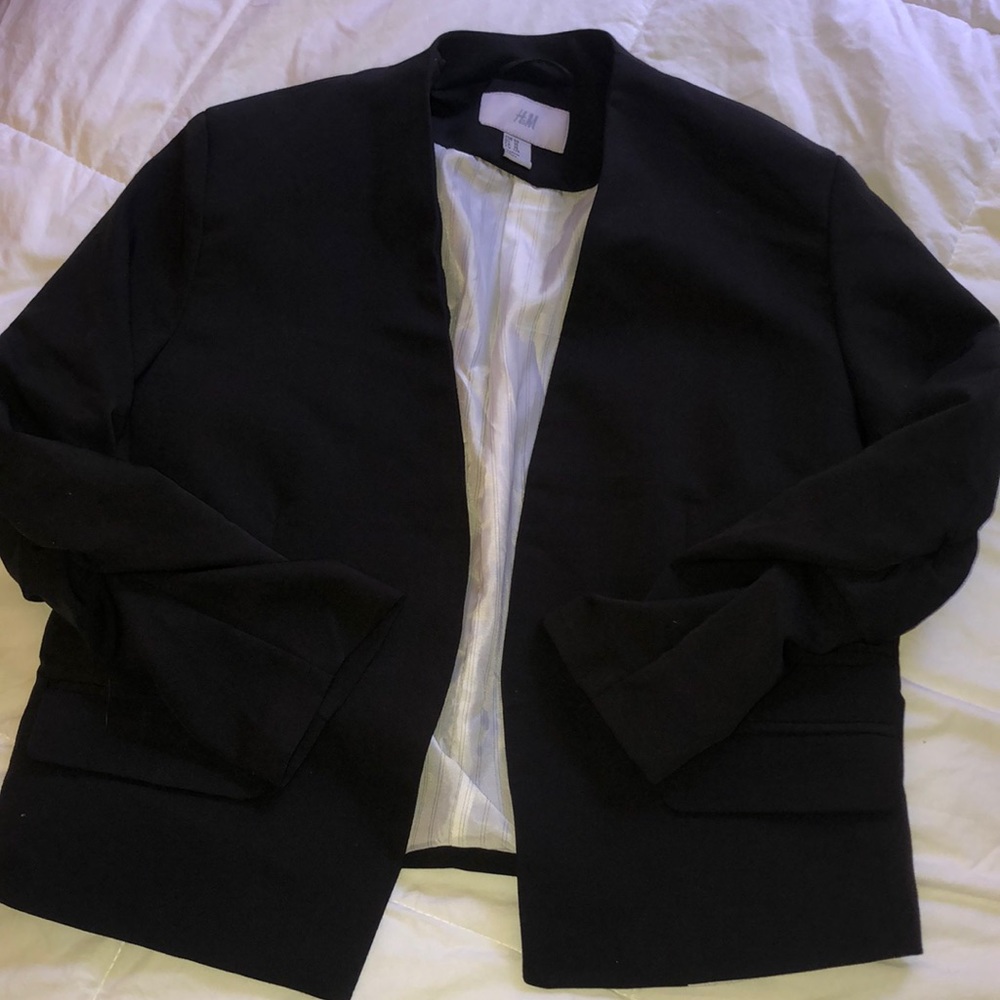H&M black womens blazer